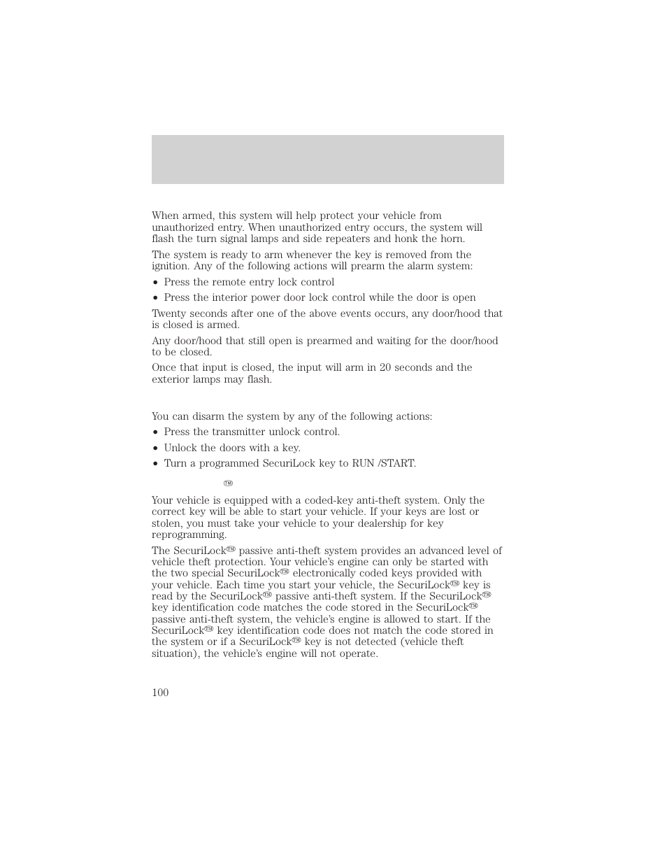 Controls and features | FORD 1999 Windstar User Manual | Page 100 / 248
