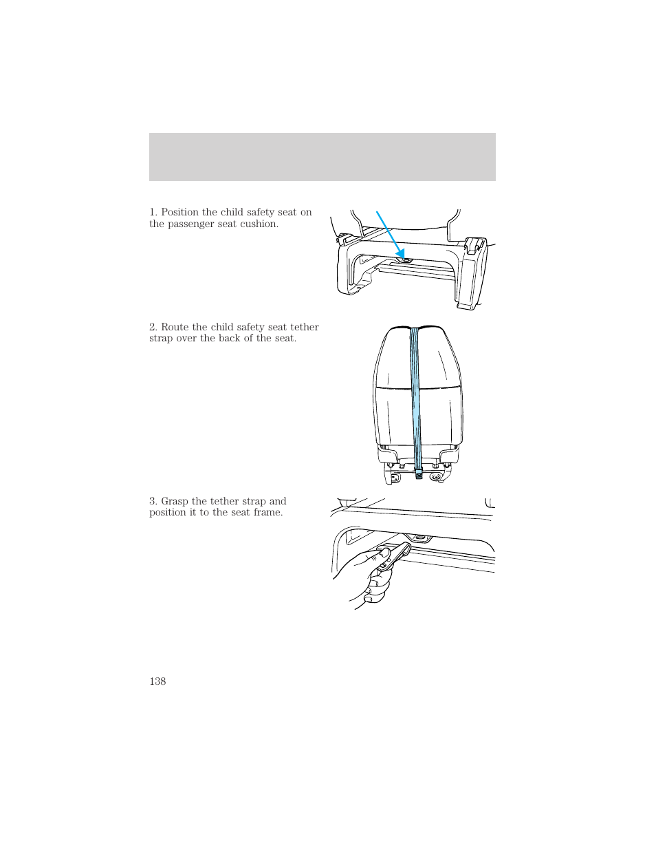 Seating and safety restraints | FORD 1999 Windstar User Manual | Page 138 / 248