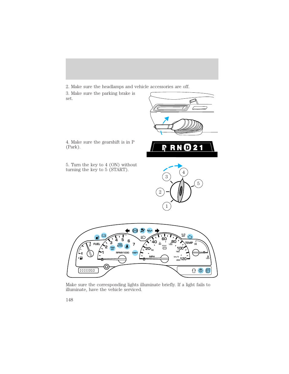 Starting | FORD 1999 Windstar User Manual | Page 148 / 248