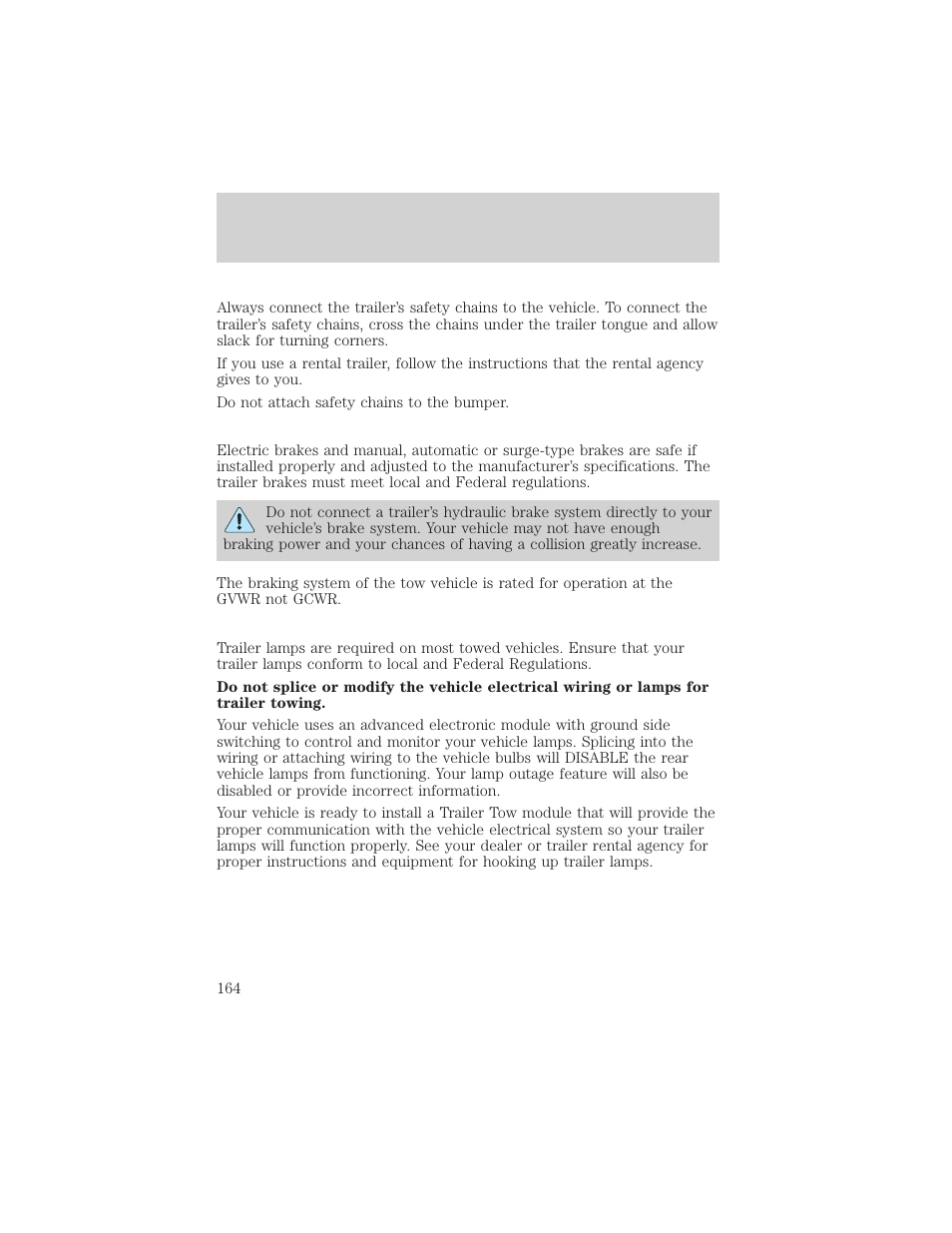 Driving | FORD 1999 Windstar User Manual | Page 164 / 248
