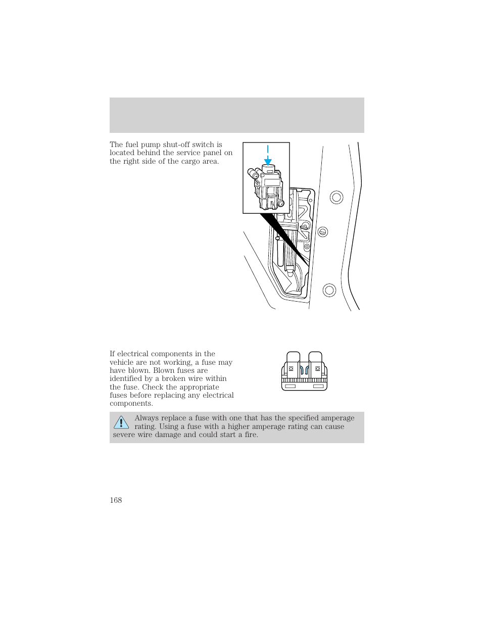 Roadside emergencies | FORD 1999 Windstar User Manual | Page 168 / 248