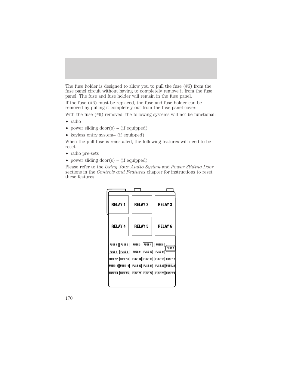 Roadside emergencies | FORD 1999 Windstar User Manual | Page 170 / 248