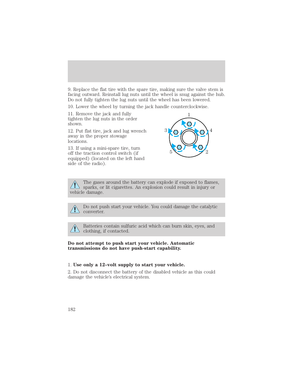 Roadside emergencies | FORD 1999 Windstar User Manual | Page 182 / 248