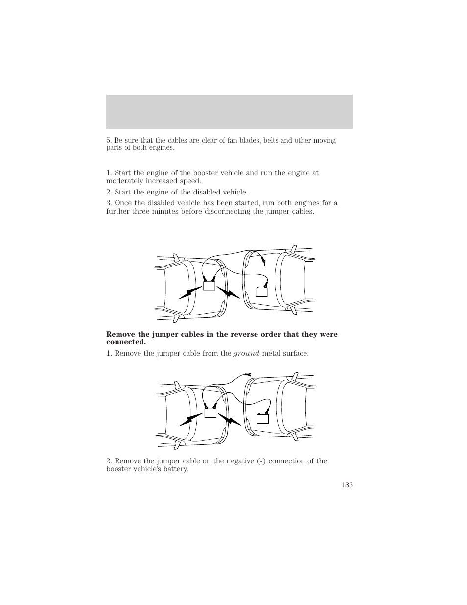 Roadside emergencies | FORD 1999 Windstar User Manual | Page 185 / 248