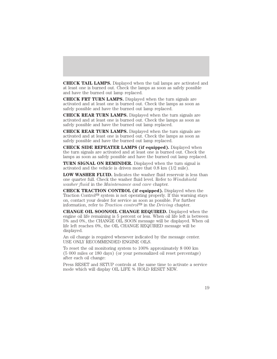 Instrumentation | FORD 1999 Windstar User Manual | Page 19 / 248