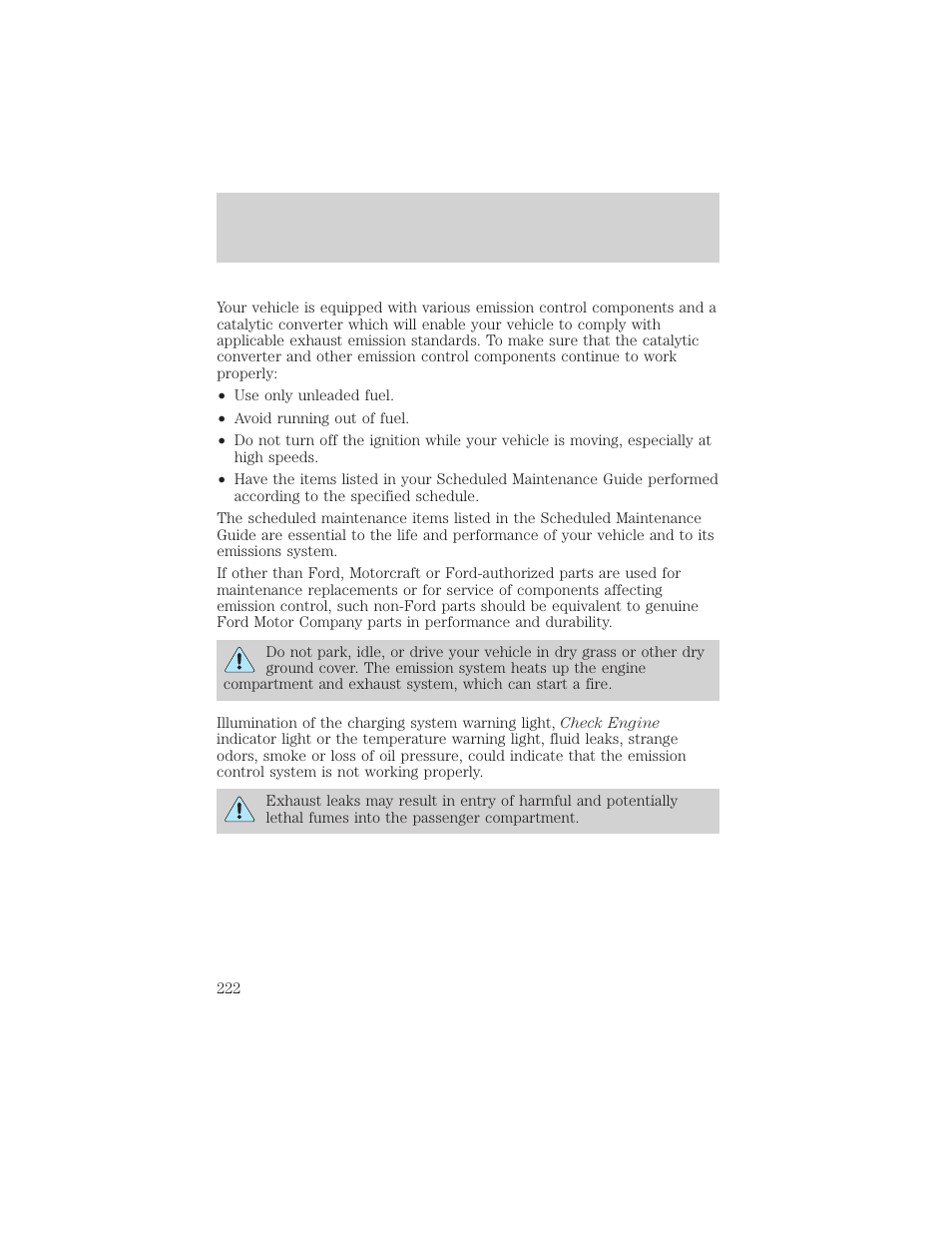 Maintenance and care | FORD 1999 Windstar User Manual | Page 222 / 248