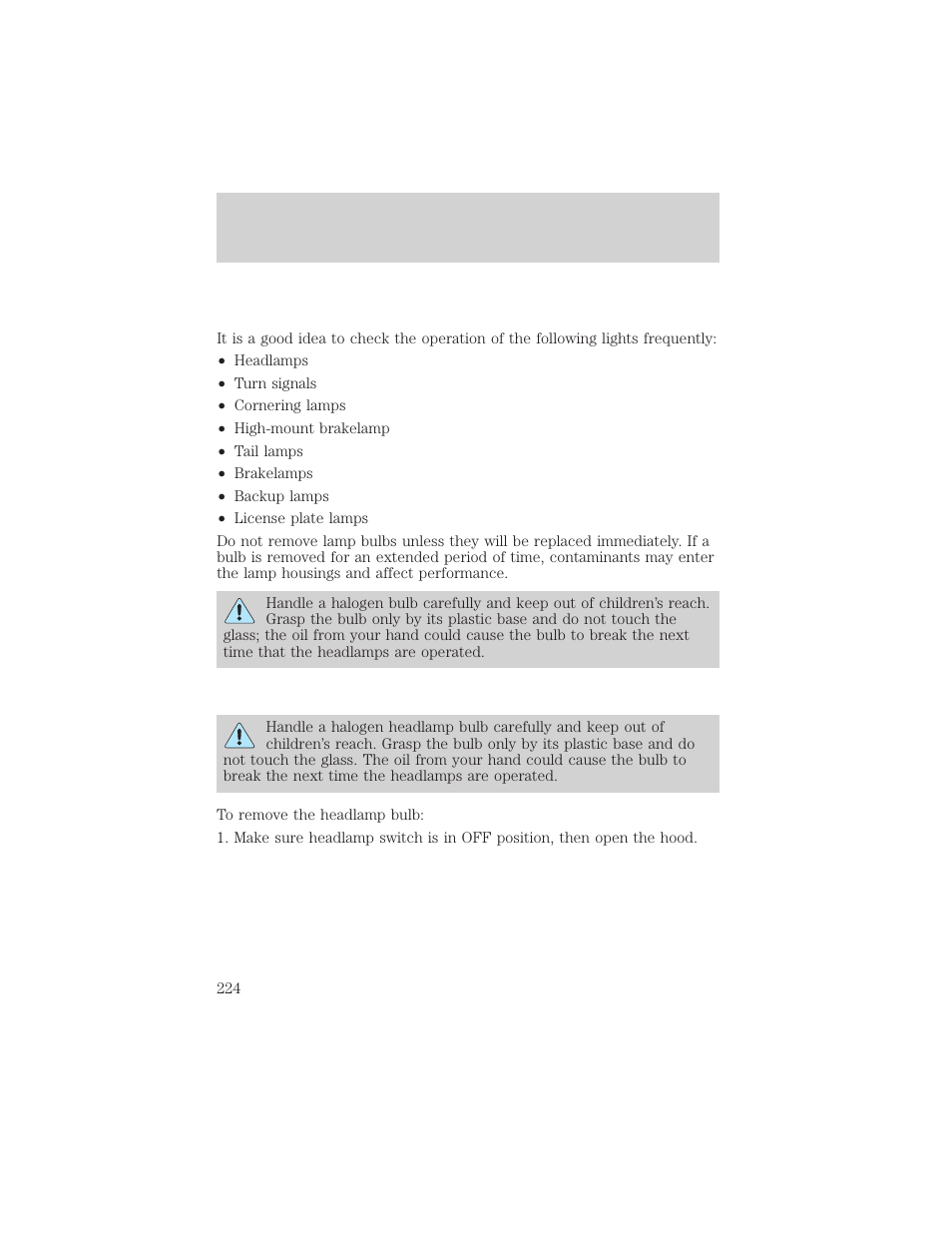Maintenance and care | FORD 1999 Windstar User Manual | Page 224 / 248