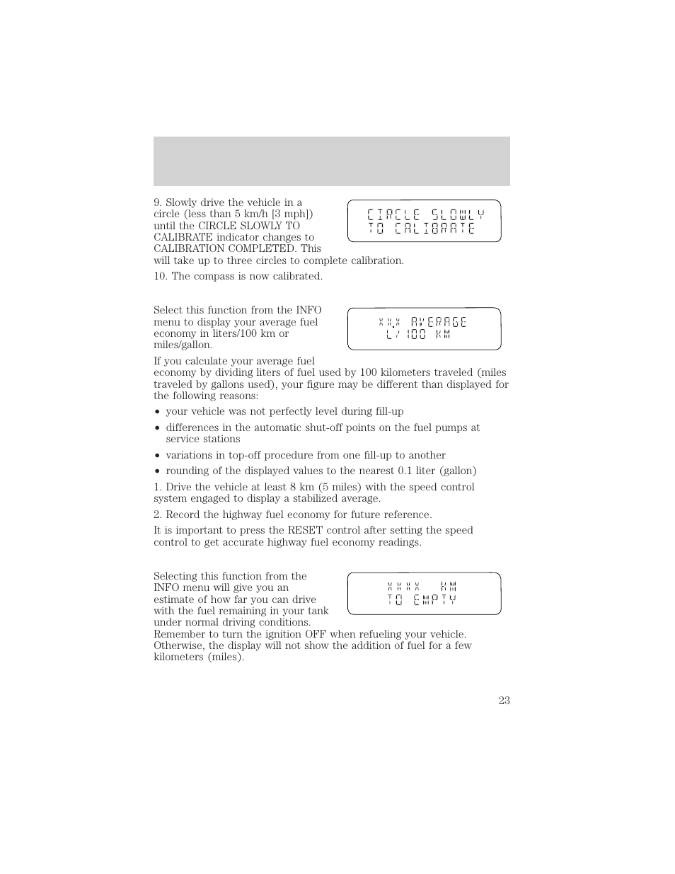 Instrumentation | FORD 1999 Windstar User Manual | Page 23 / 248