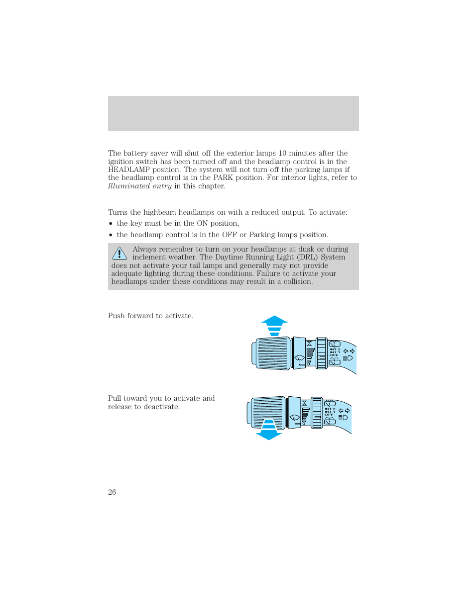 Controls and features | FORD 1999 Windstar User Manual | Page 26 / 248