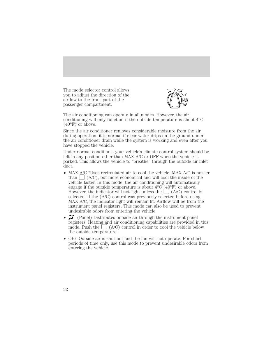 Controls and features | FORD 1999 Windstar User Manual | Page 32 / 248