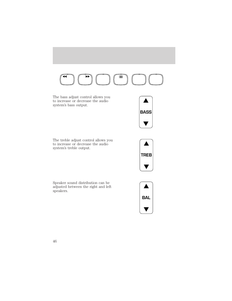 Controls and features | FORD 1999 Windstar User Manual | Page 46 / 248