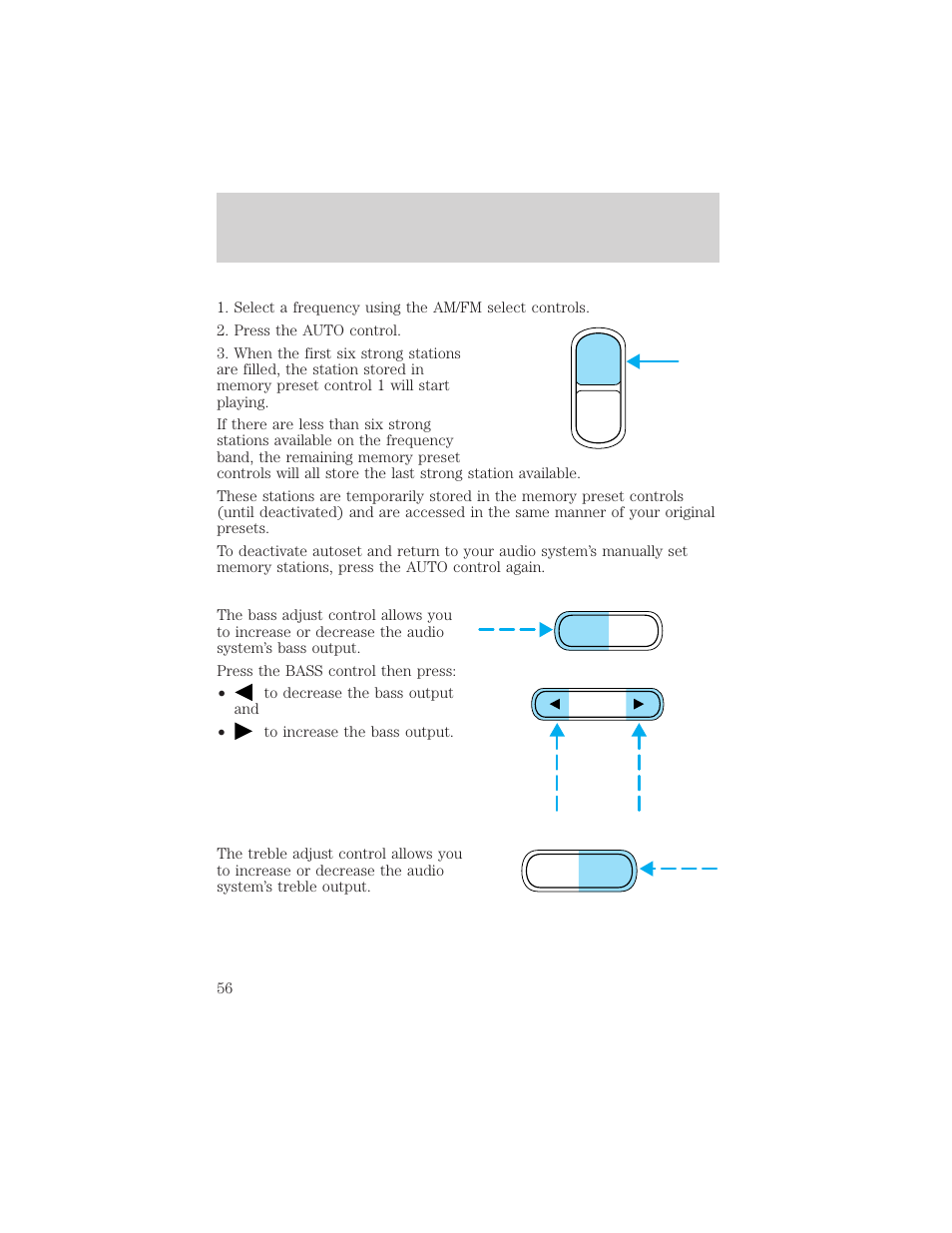 Auto clk, Controls and features | FORD 1999 Windstar User Manual | Page 56 / 248