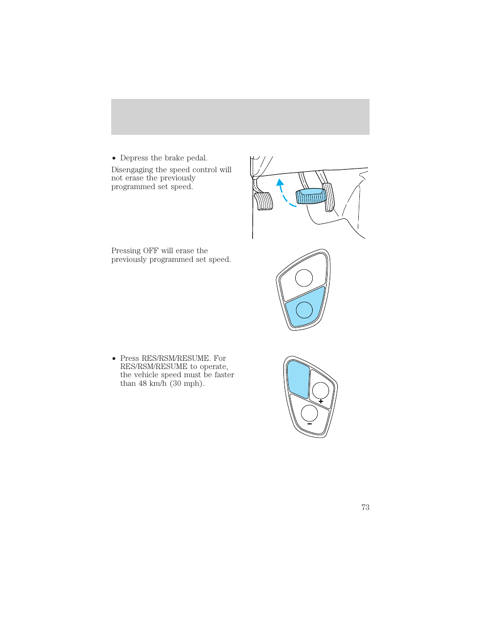 Controls and features | FORD 1999 Windstar User Manual | Page 73 / 248