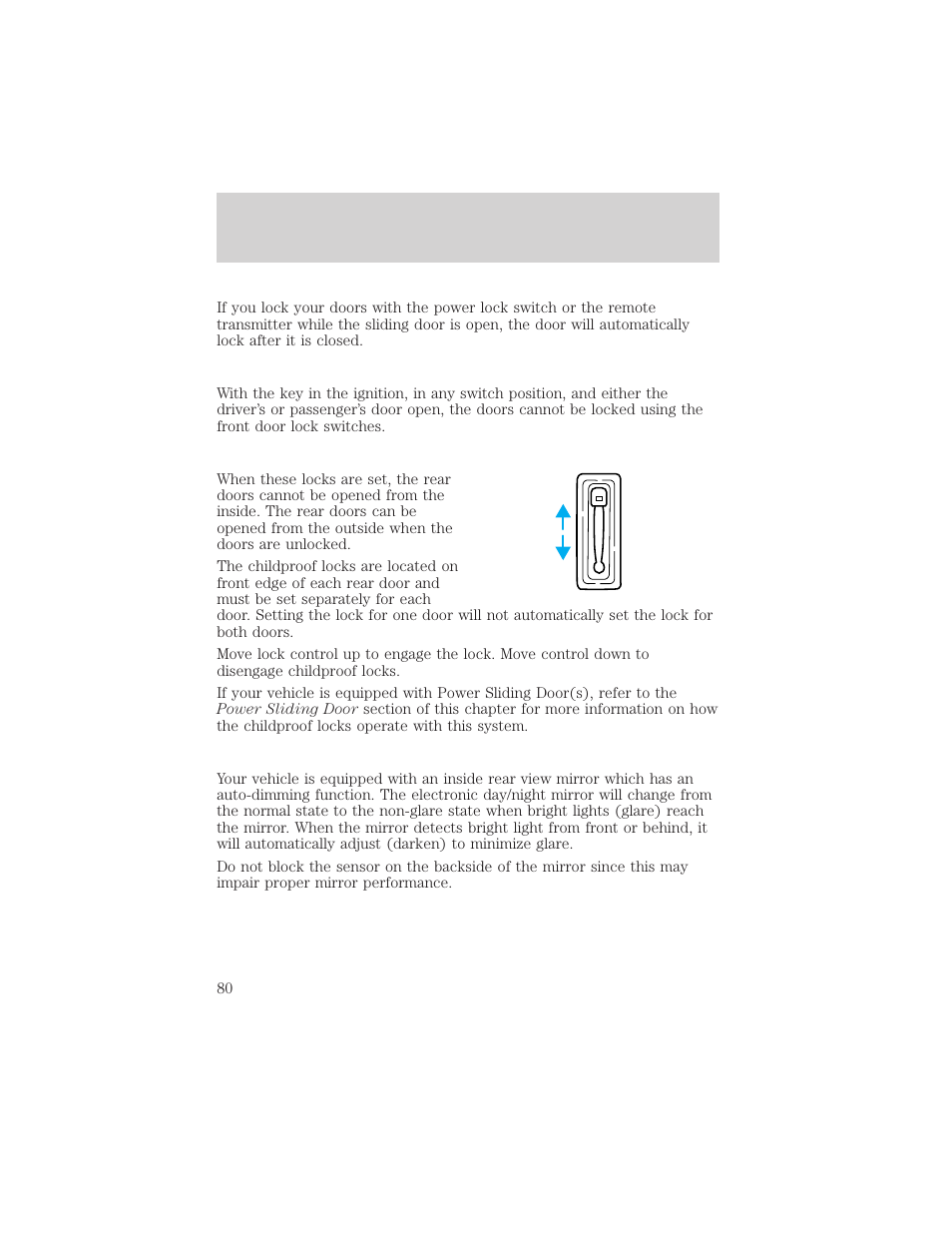 Controls and features | FORD 1999 Windstar User Manual | Page 80 / 248