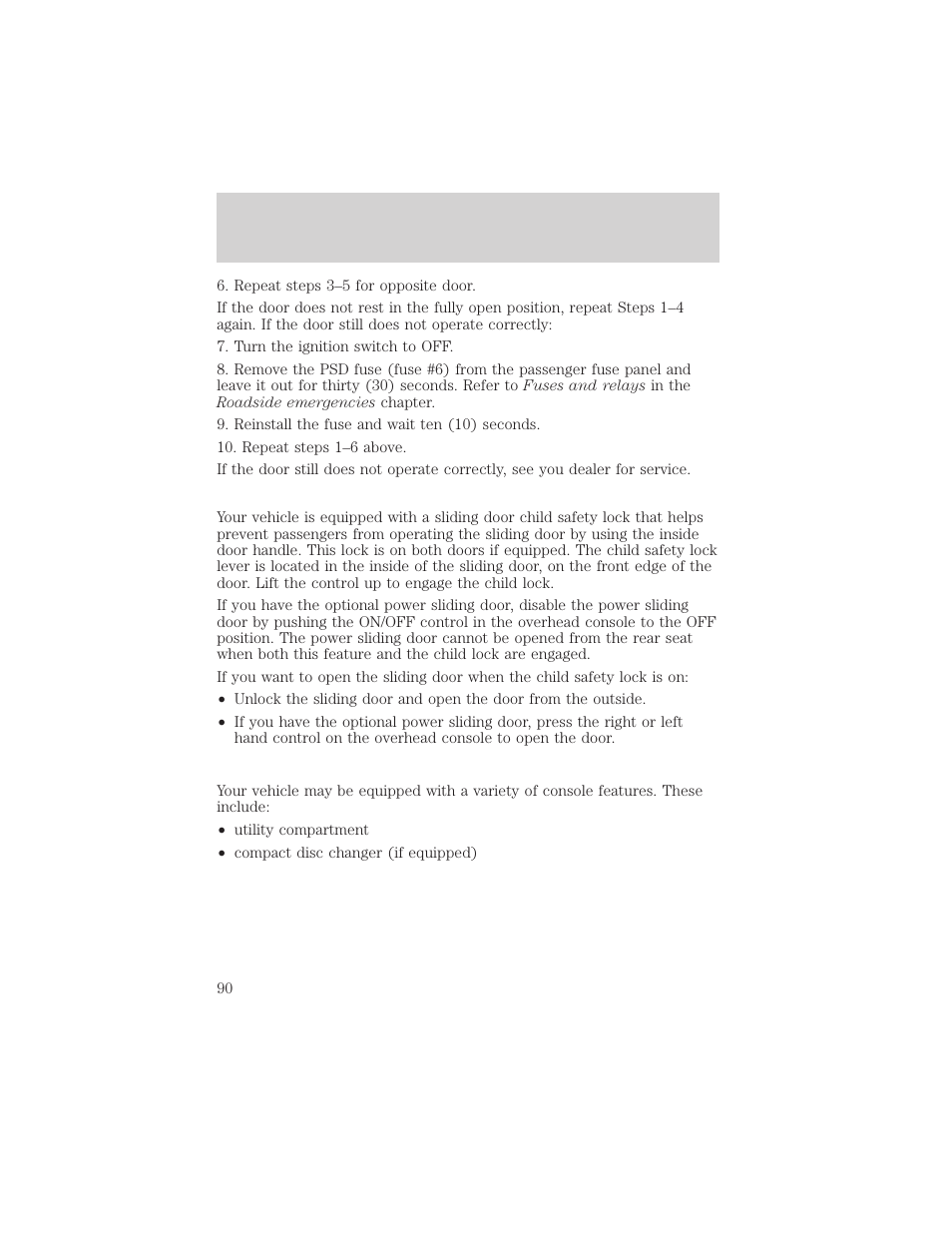 Controls and features | FORD 1999 Windstar User Manual | Page 90 / 248