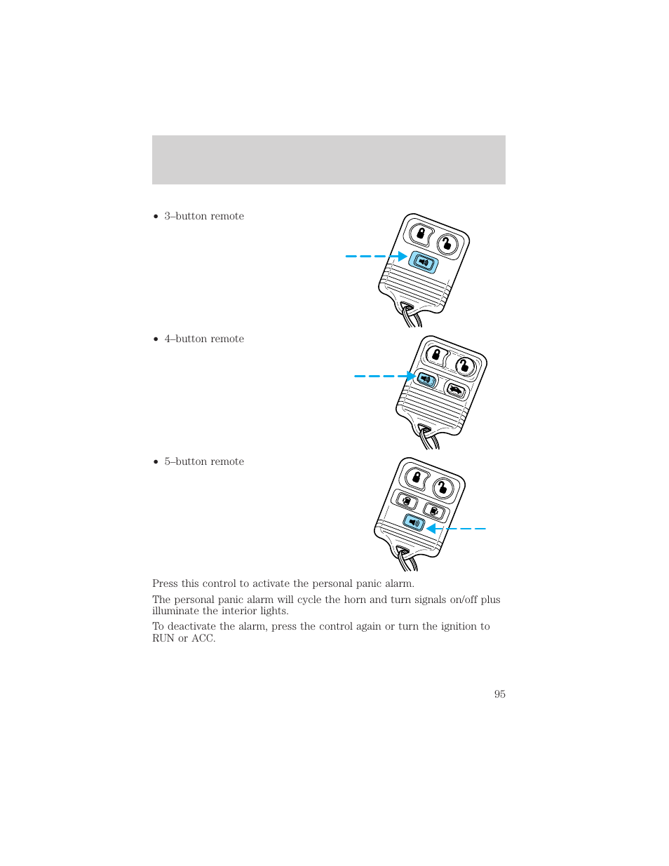 Controls and features | FORD 1999 Windstar User Manual | Page 95 / 248