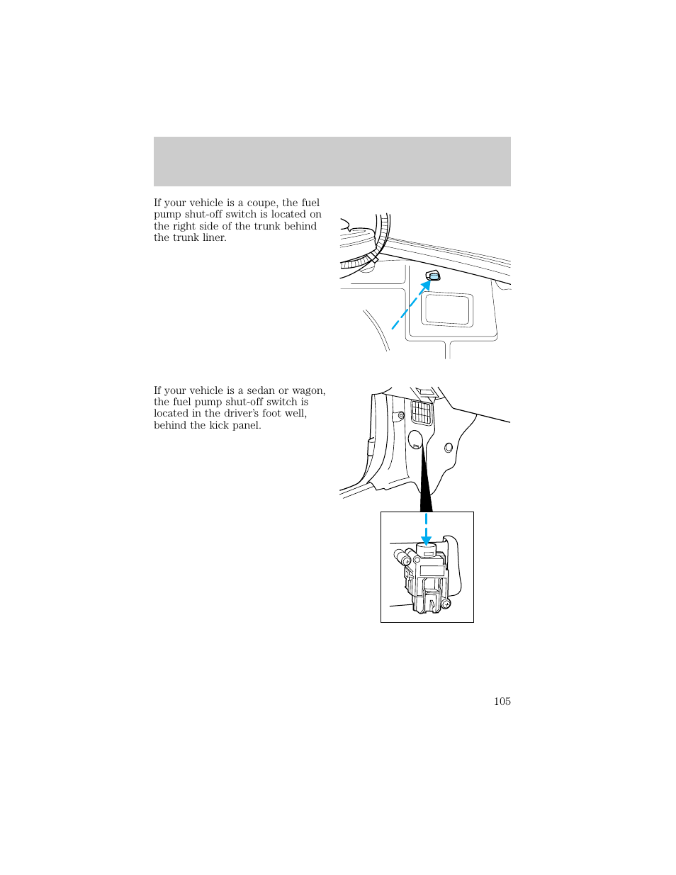 Roadside emergencies | FORD 1998 Escort User Manual | Page 105 / 191