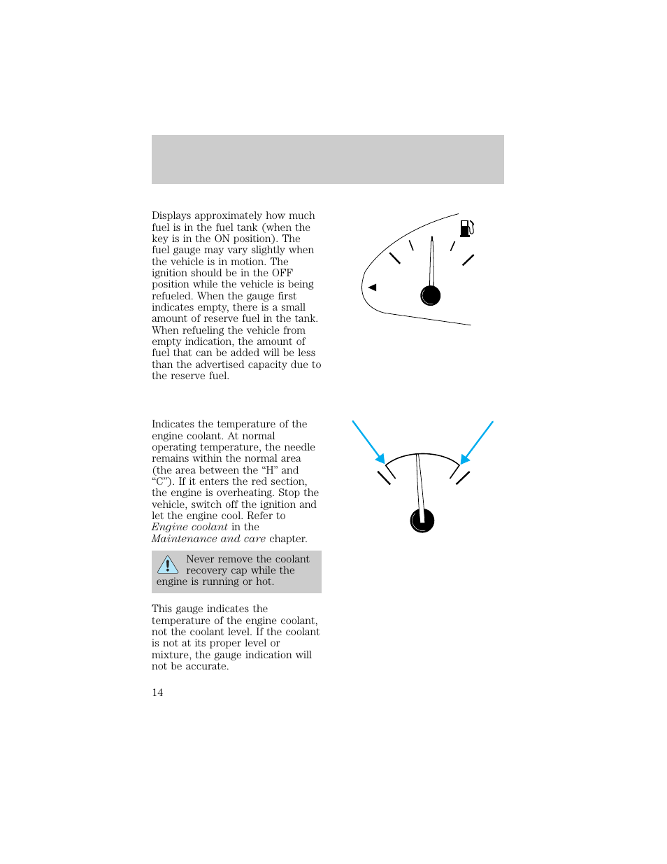 Instrumentation | FORD 1998 Escort User Manual | Page 14 / 191