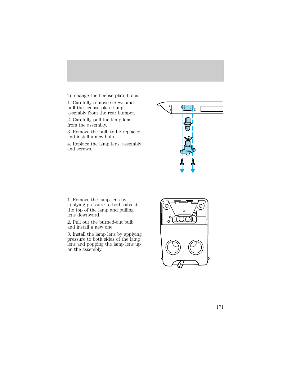 Maintenance and care | FORD 1998 Escort User Manual | Page 171 / 191