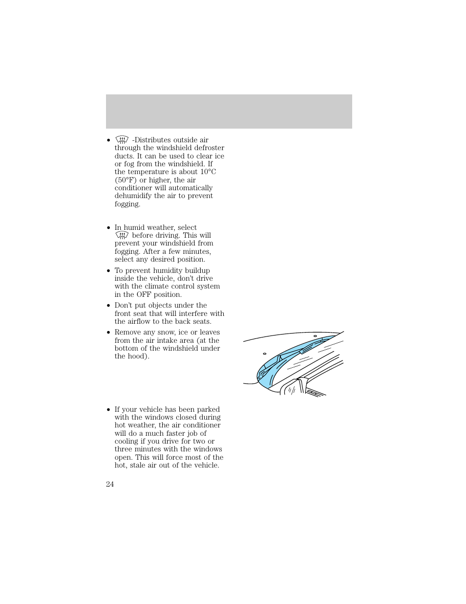 Controls and features | FORD 1998 Escort User Manual | Page 24 / 191