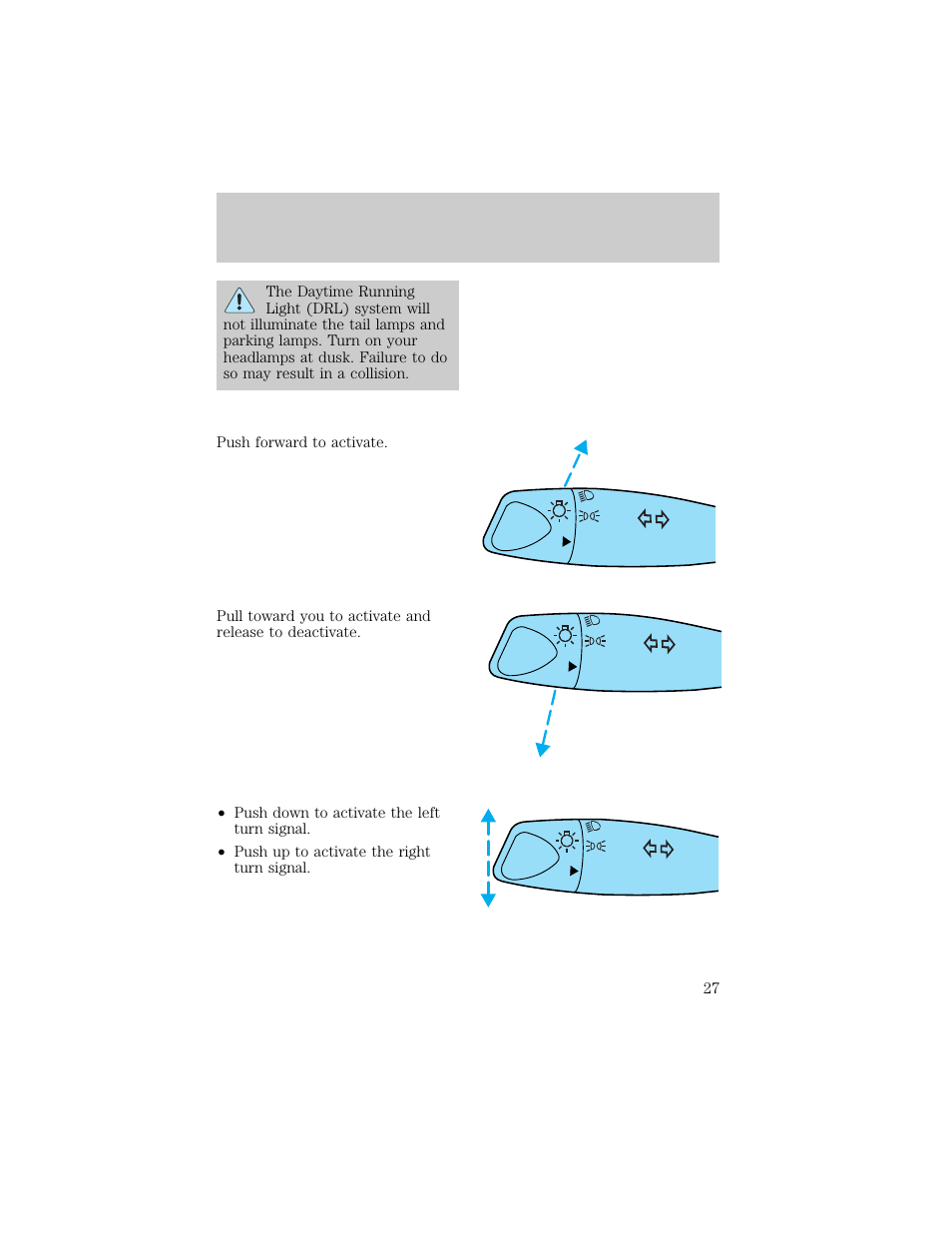 Controls and features | FORD 1998 Escort User Manual | Page 27 / 191