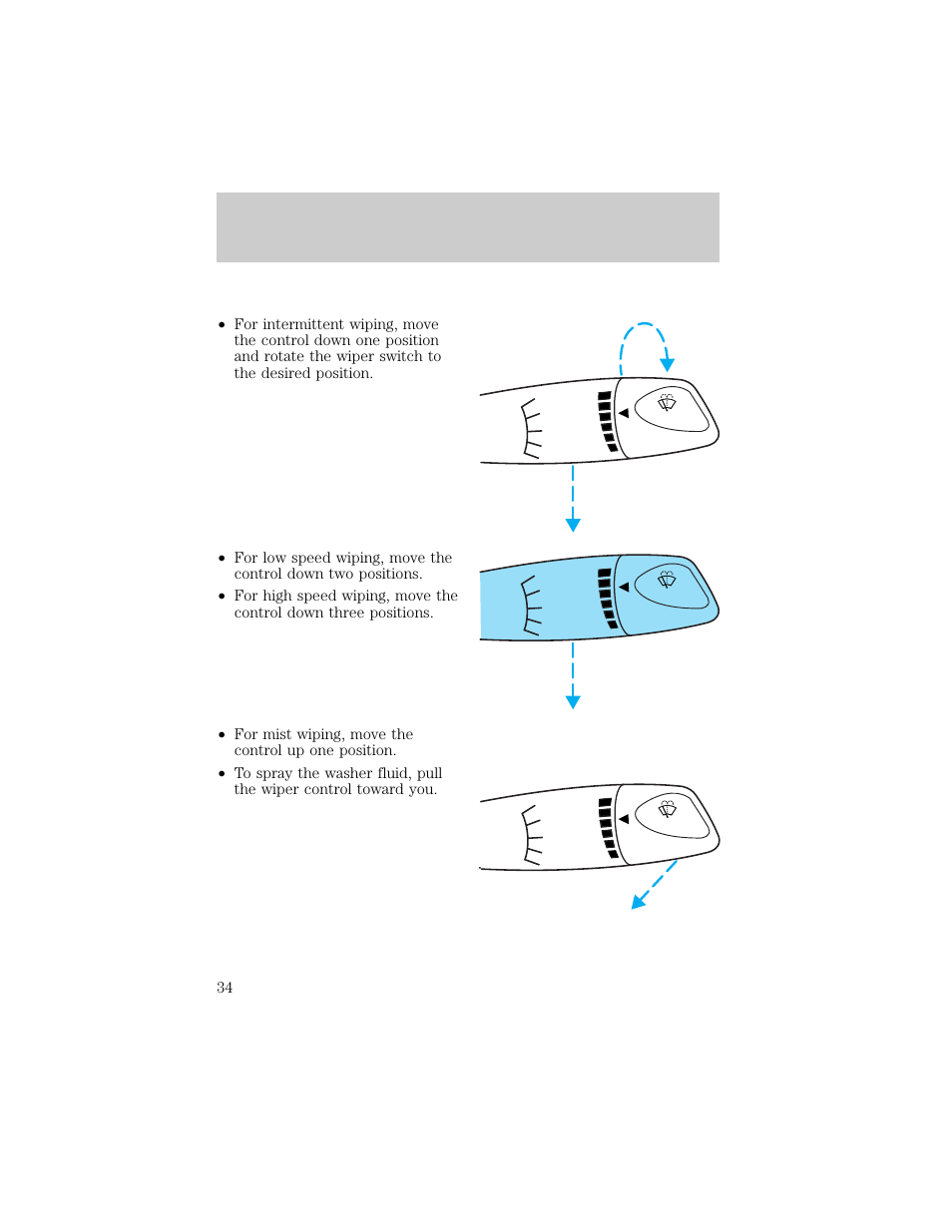 Controls and features | FORD 1998 Escort User Manual | Page 34 / 191