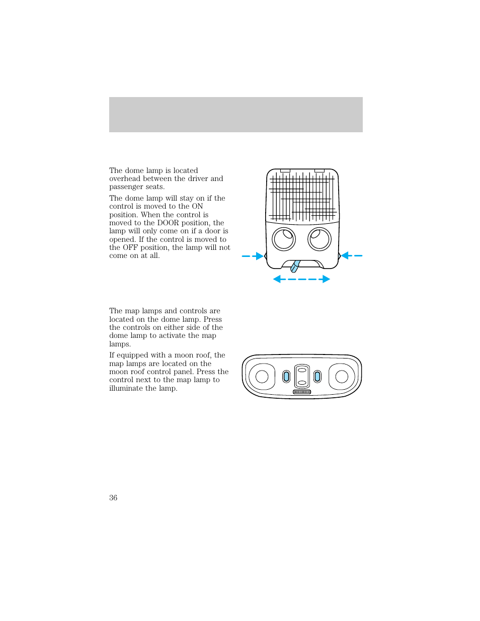 Controls and features | FORD 1998 Escort User Manual | Page 36 / 191