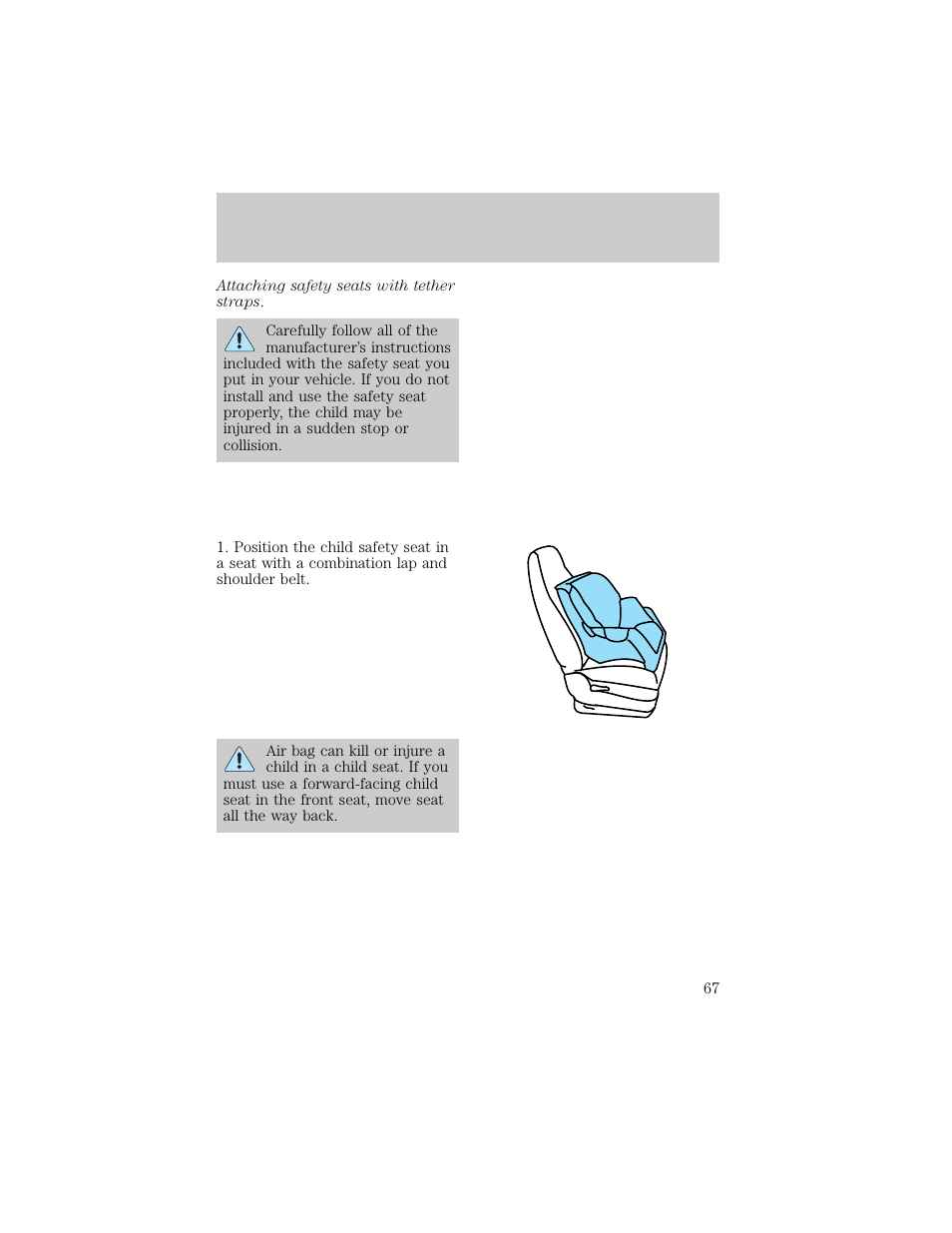 Seating and safety restraints | FORD 1998 Escort User Manual | Page 67 / 191