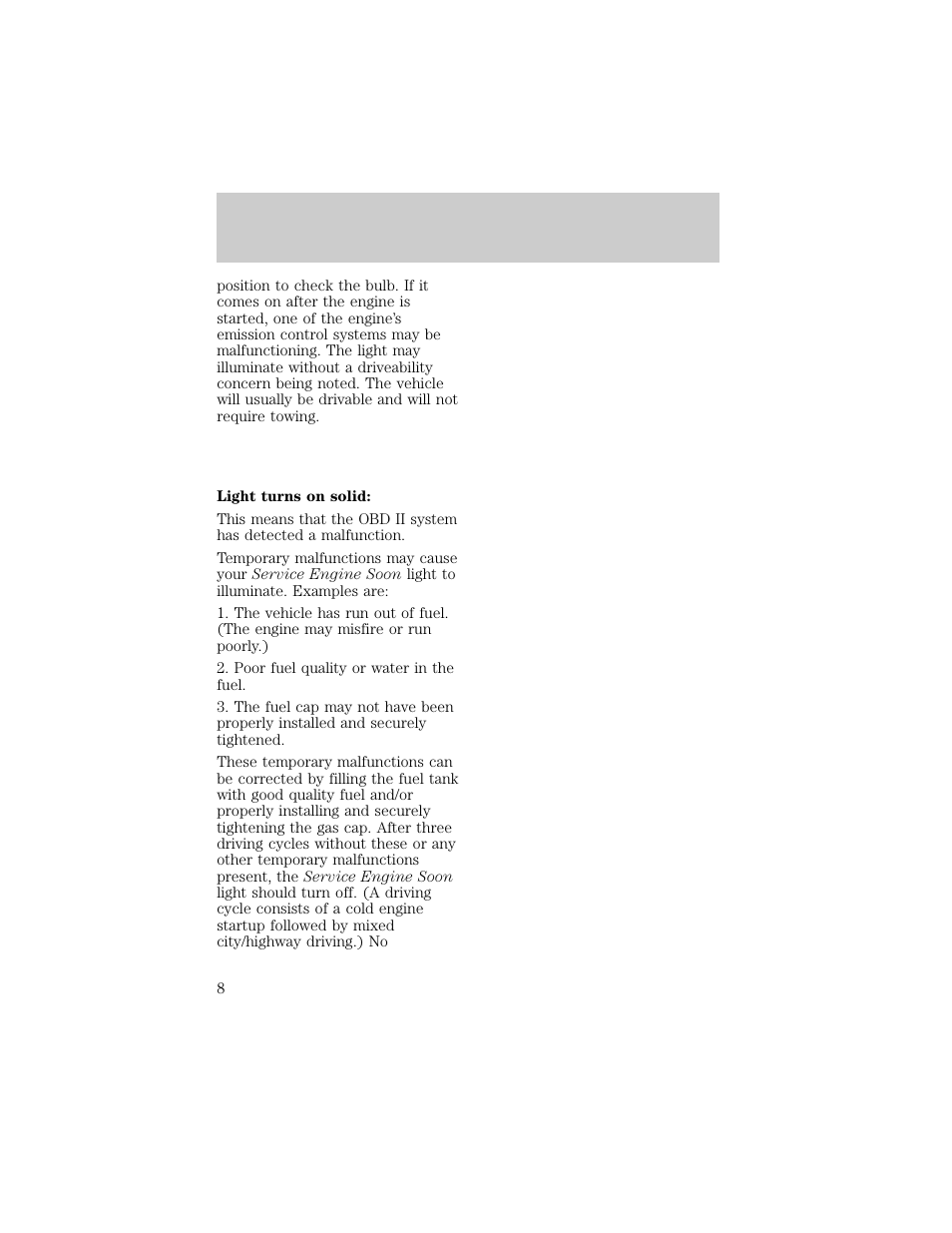 Instrumentation | FORD 1998 Escort User Manual | Page 8 / 191