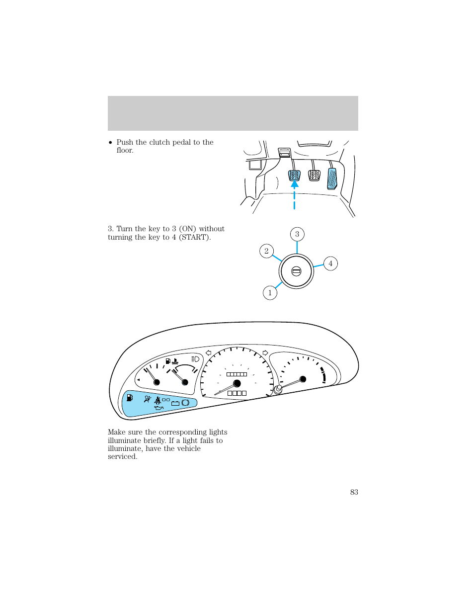 Starting | FORD 1998 Escort User Manual | Page 83 / 191