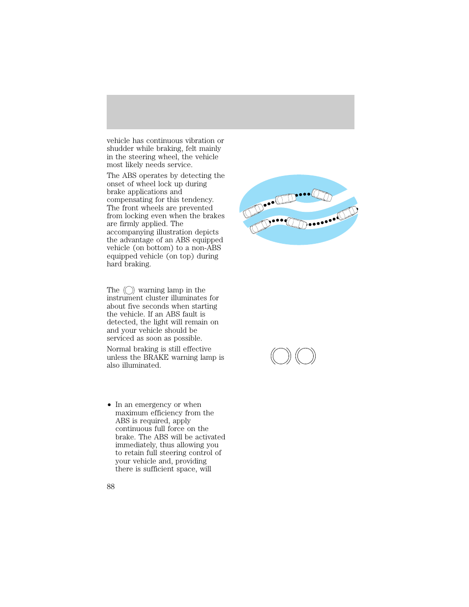 P! brake, Driving | FORD 1998 Escort User Manual | Page 88 / 191