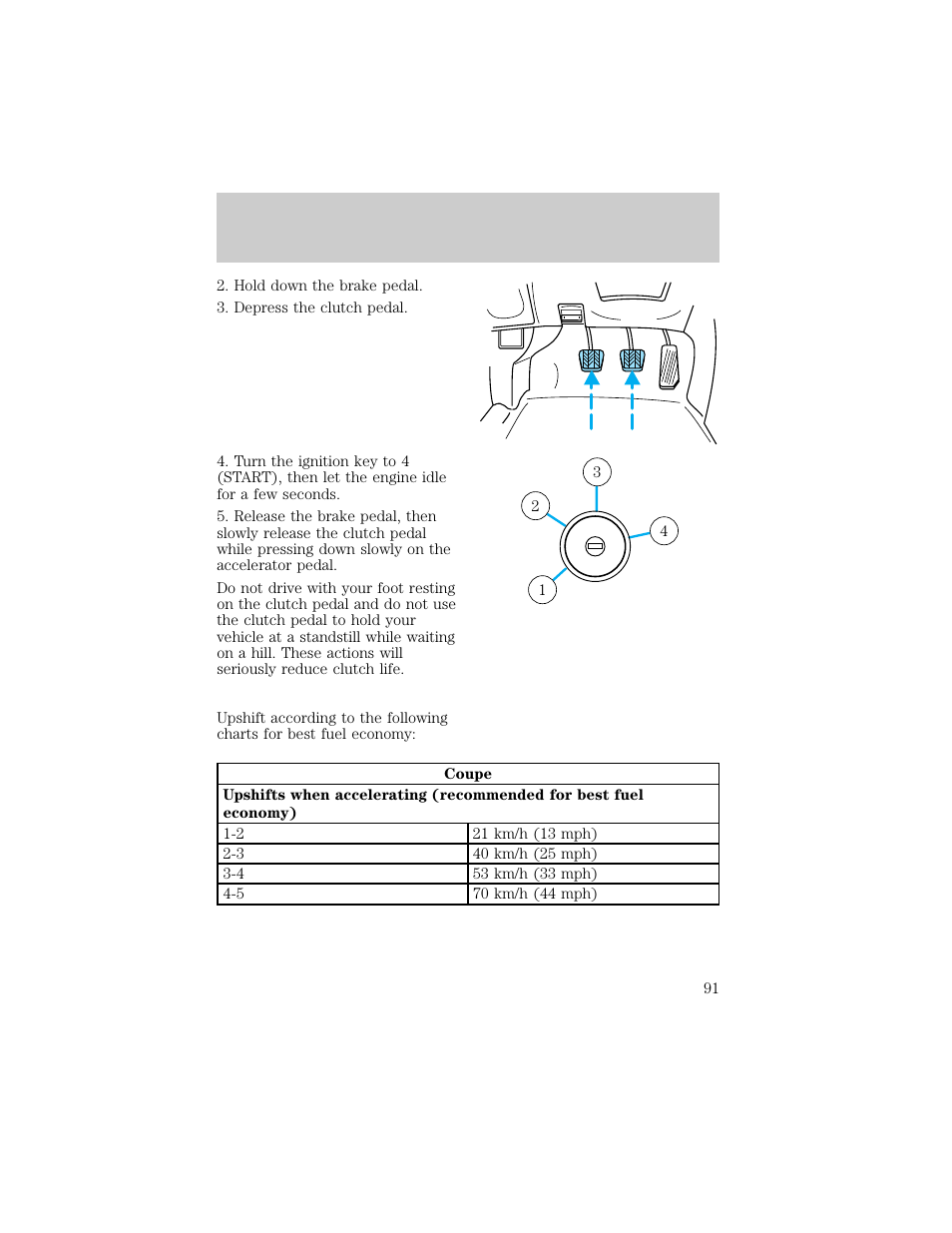 Driving | FORD 1998 Escort User Manual | Page 91 / 191