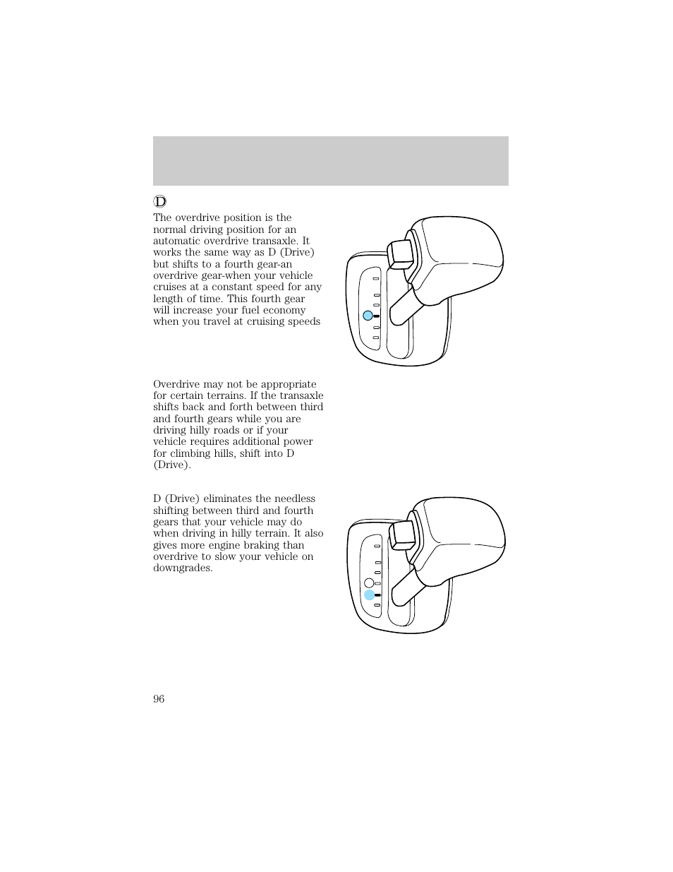 Driving | FORD 1998 Escort User Manual | Page 96 / 191