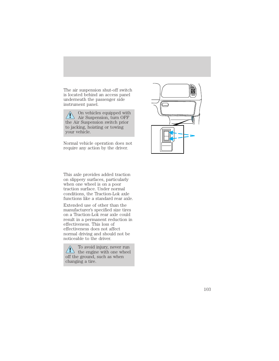 Driving | FORD 1998 Expedition User Manual | Page 103 / 216