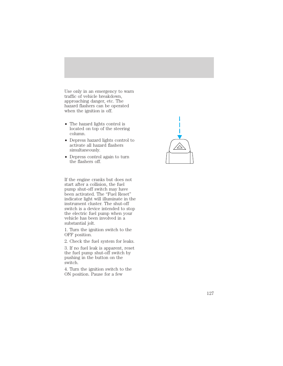 Roadside emergencies | FORD 1998 Expedition User Manual | Page 127 / 216