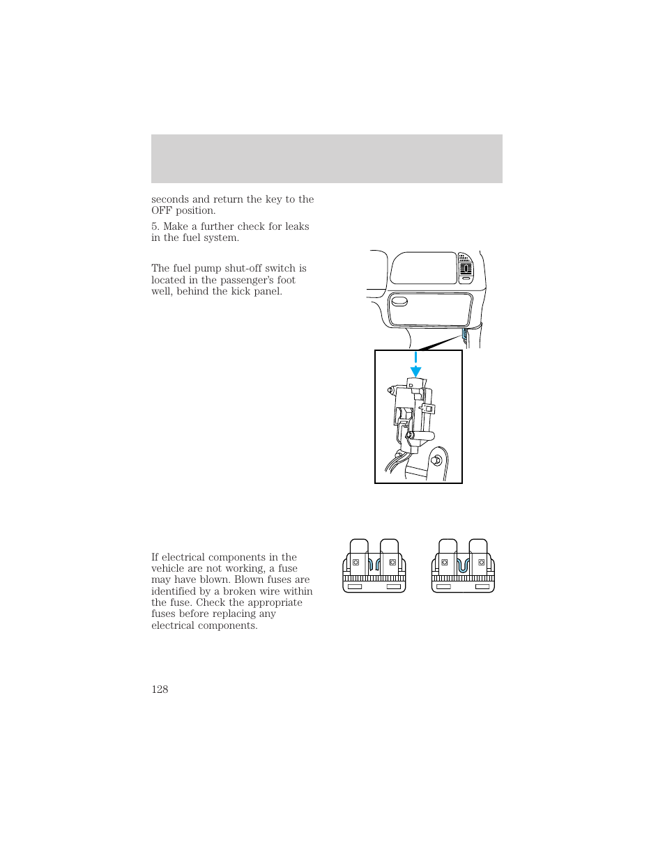 Roadside emergencies | FORD 1998 Expedition User Manual | Page 128 / 216