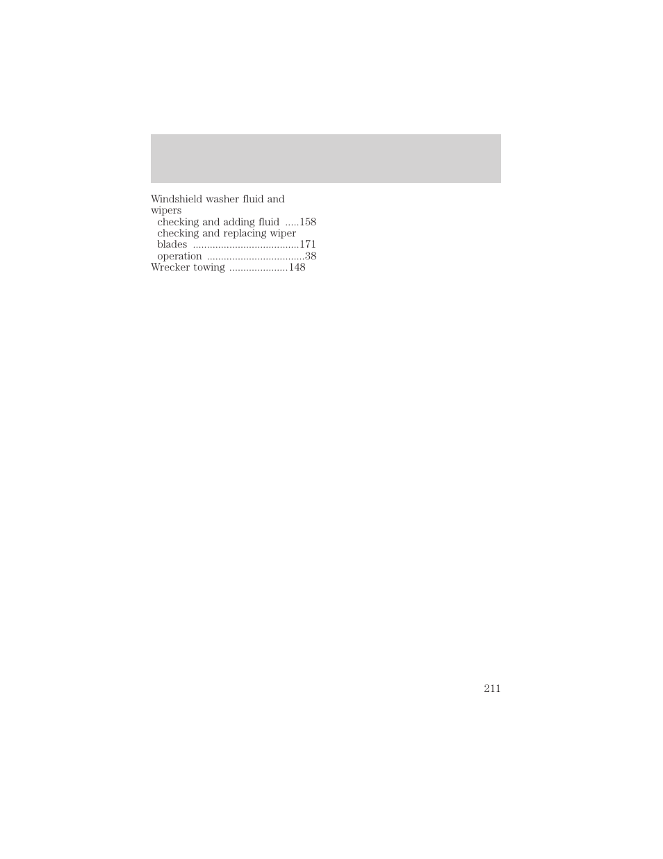 Index | FORD 1998 Expedition User Manual | Page 211 / 216