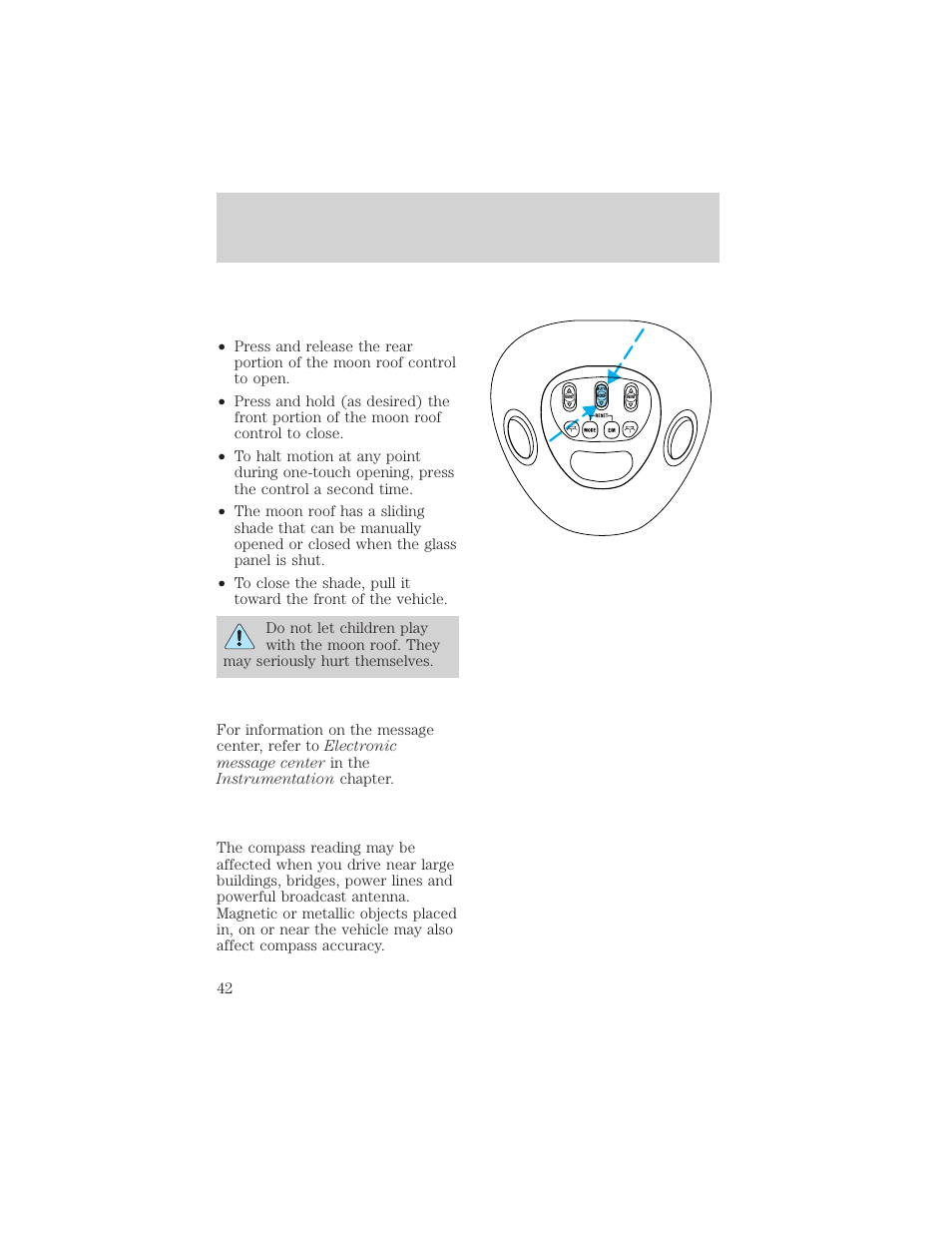 Controls and features | FORD 1998 Expedition User Manual | Page 42 / 216