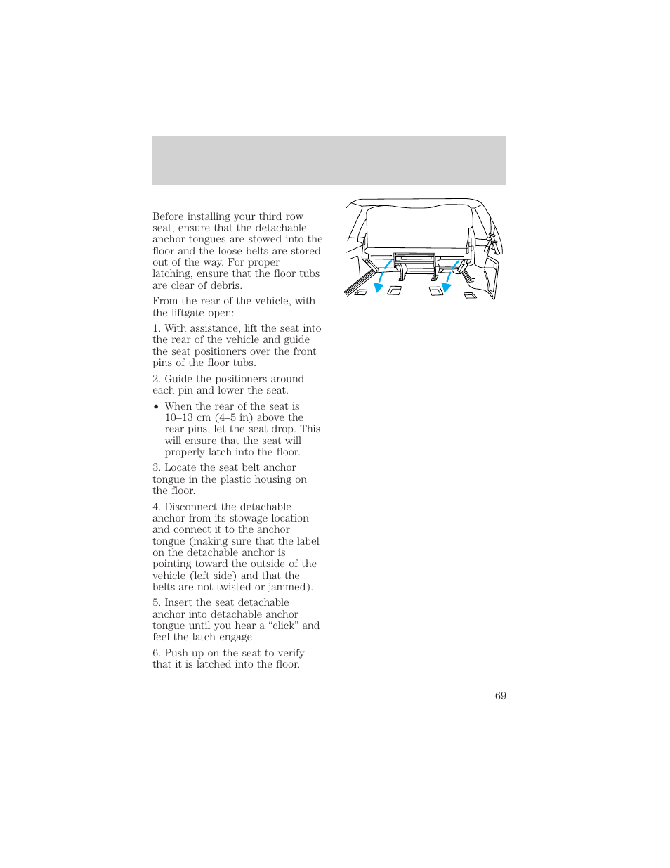 Seating and safety restraints | FORD 1998 Expedition User Manual | Page 69 / 216