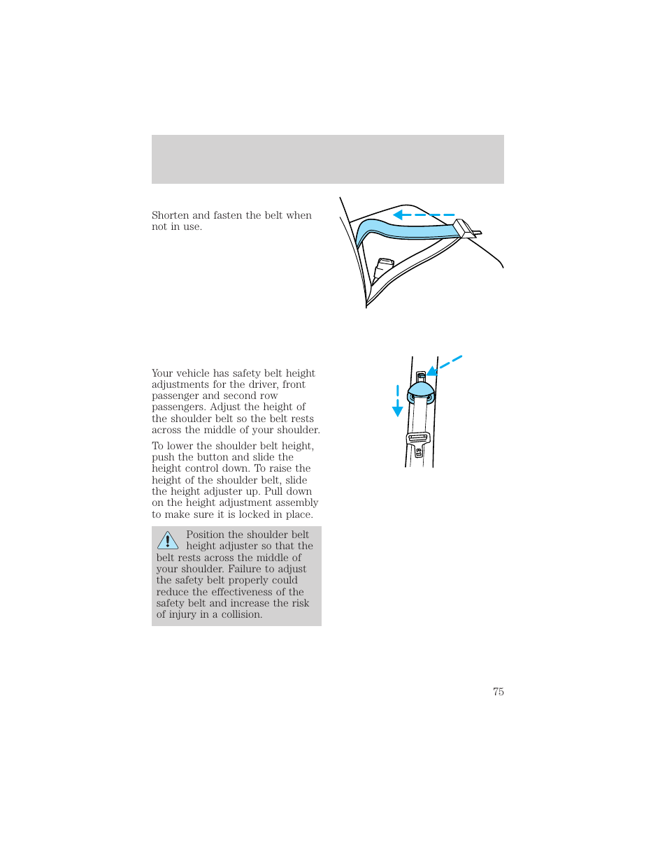 Seating and safety restraints | FORD 1998 Expedition User Manual | Page 75 / 216