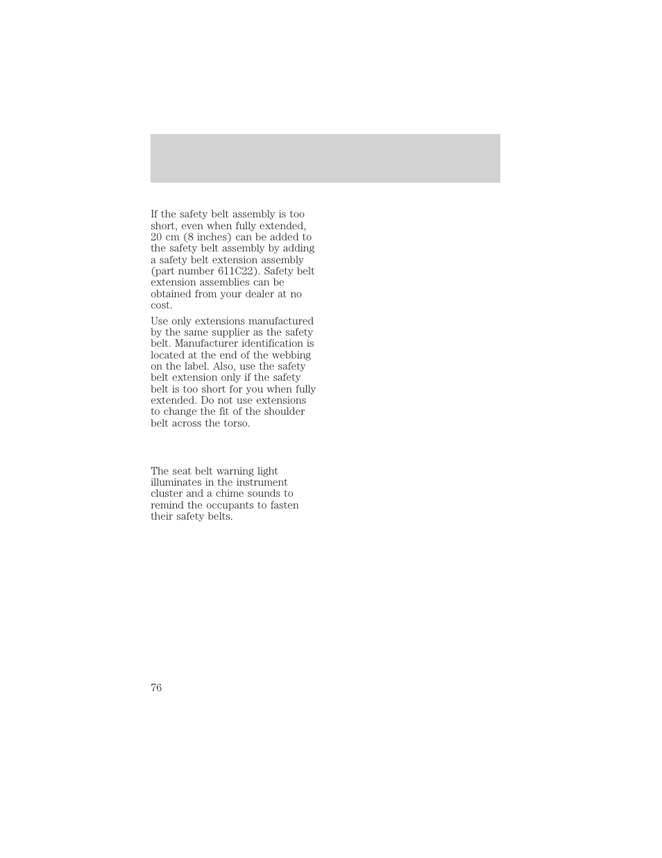 Seating and safety restraints | FORD 1998 Expedition User Manual | Page 76 / 216