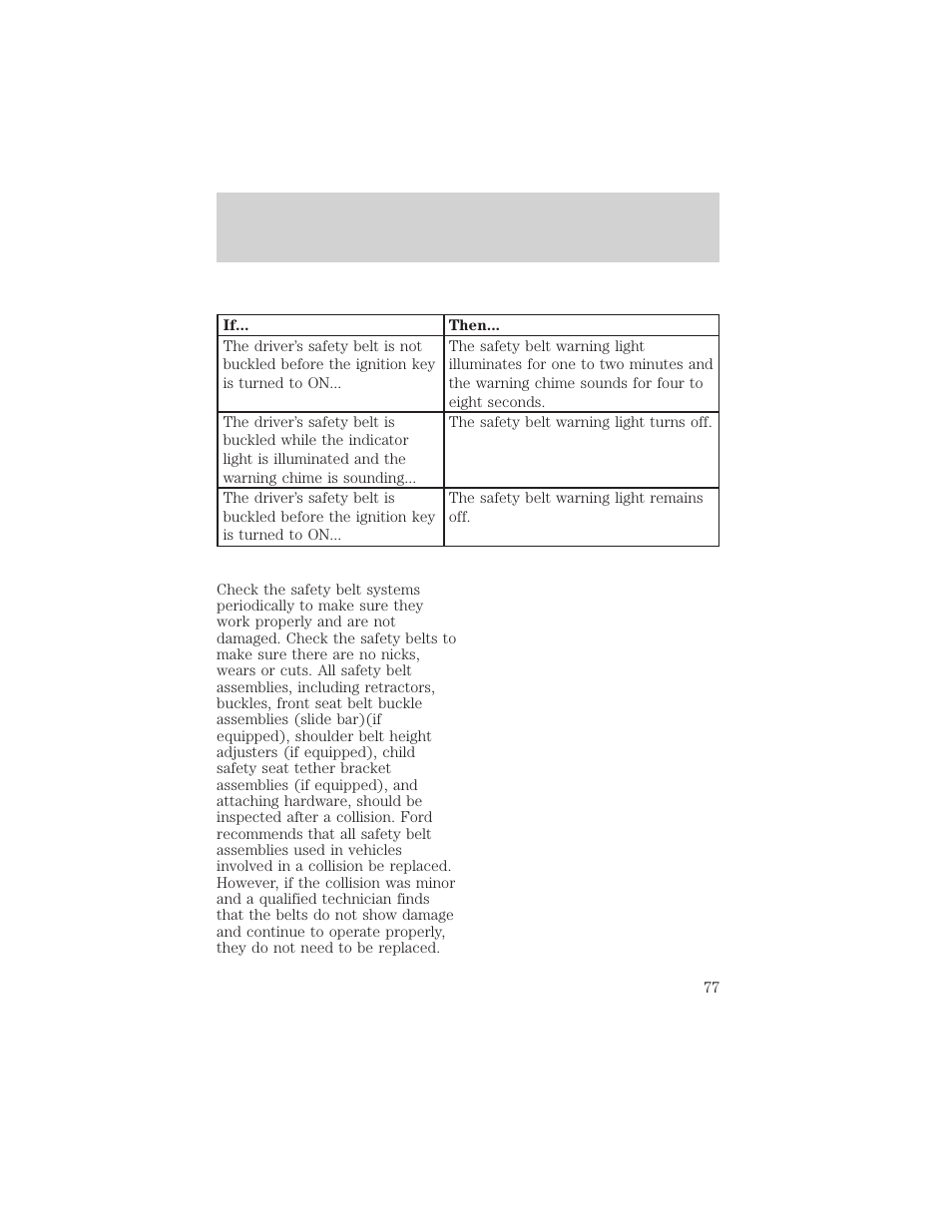 Seating and safety restraints | FORD 1998 Expedition User Manual | Page 77 / 216
