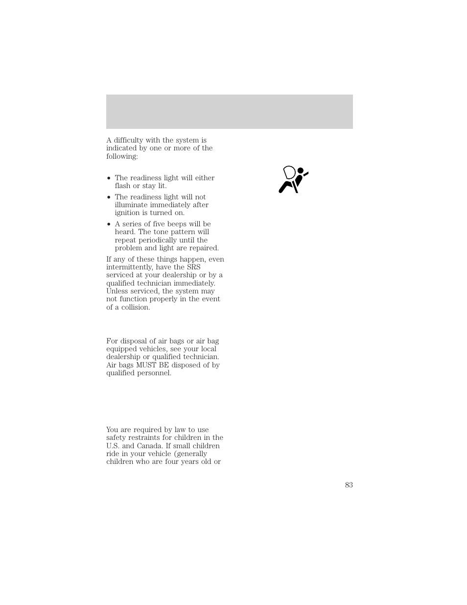 Seating and safety restraints | FORD 1998 Expedition User Manual | Page 83 / 216