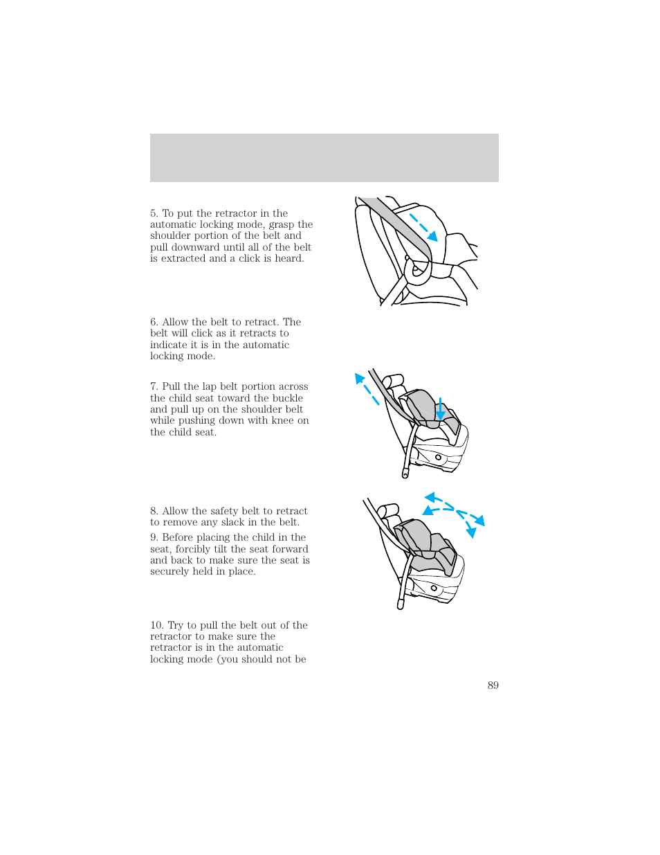 Seating and safety restraints | FORD 1998 Expedition User Manual | Page 89 / 216