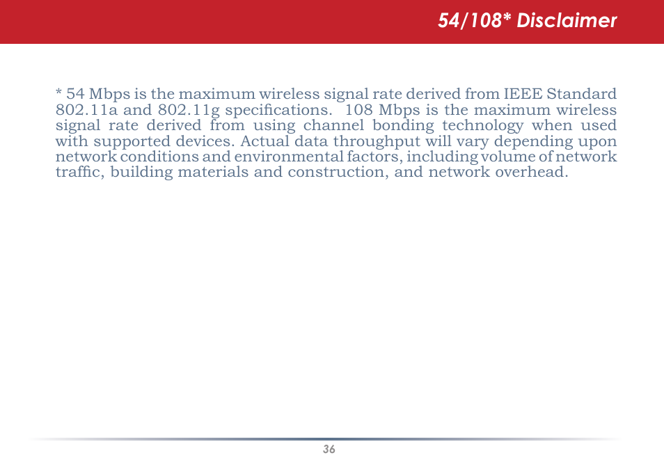 108* disclaimer | Buffalo Technology WLI-U2-AG108HP User Manual | Page 36 / 53