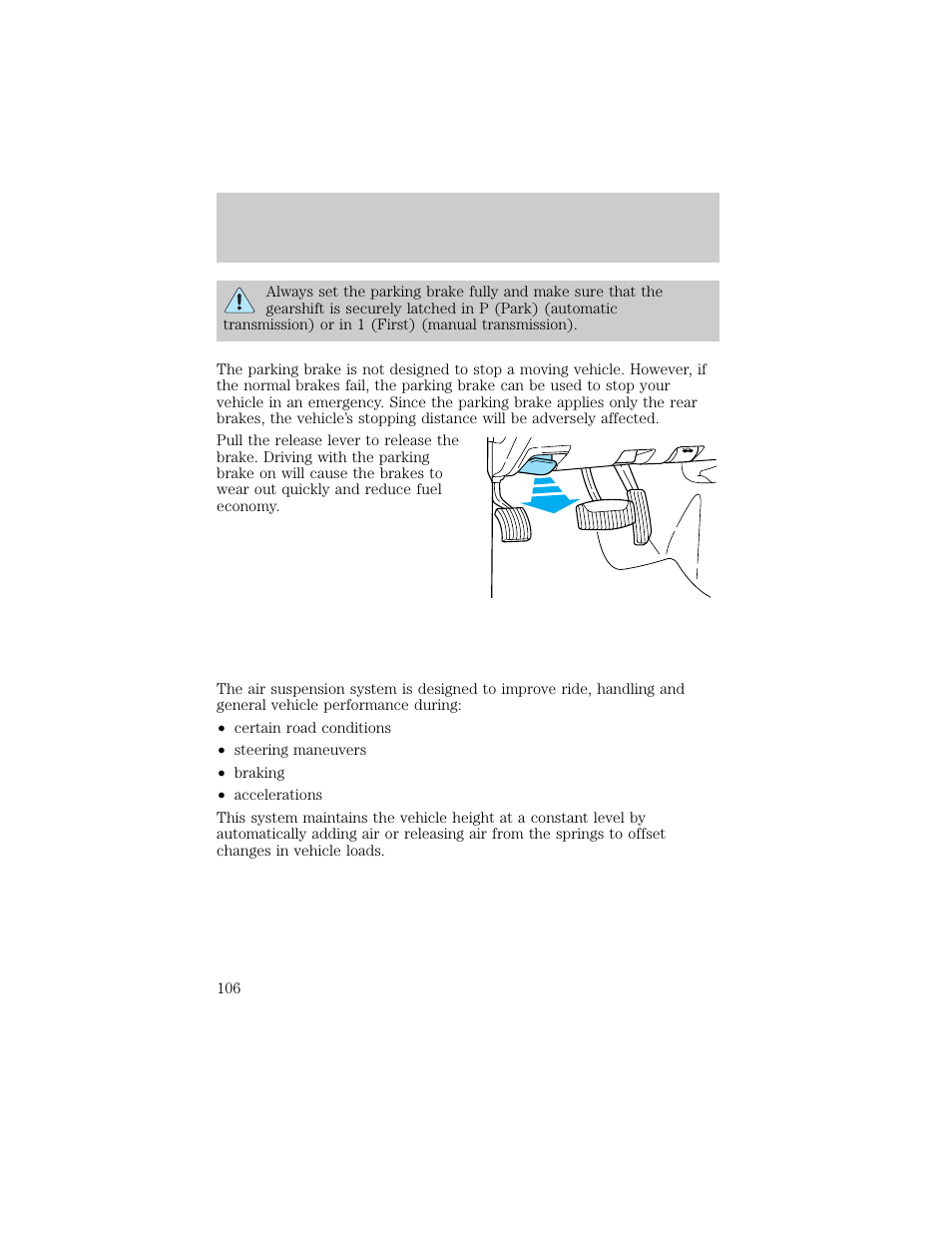 Driving | FORD 1998 Explorer User Manual | Page 106 / 210