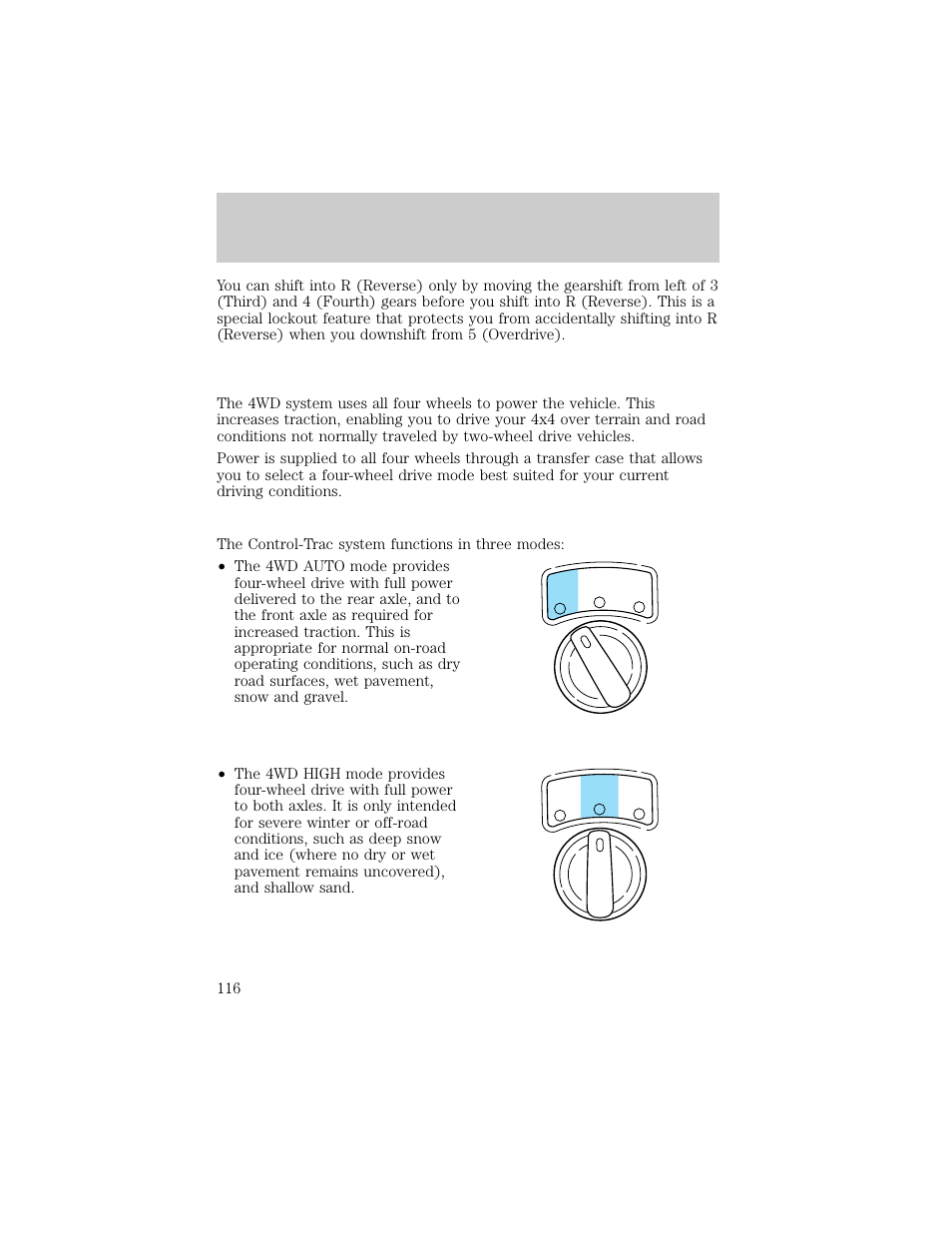 Driving | FORD 1998 Explorer User Manual | Page 116 / 210