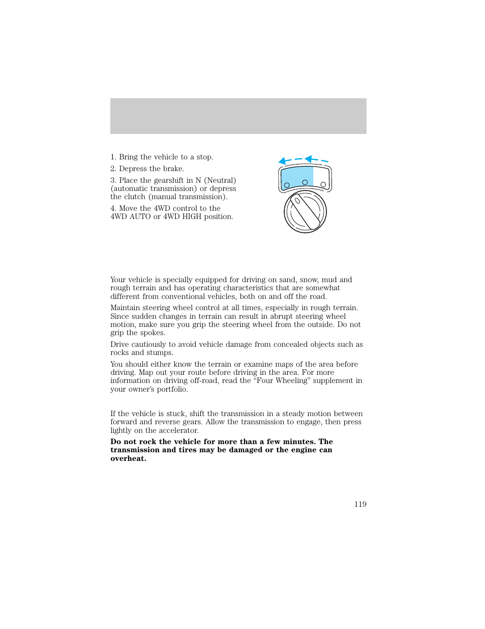 Driving | FORD 1998 Explorer User Manual | Page 119 / 210