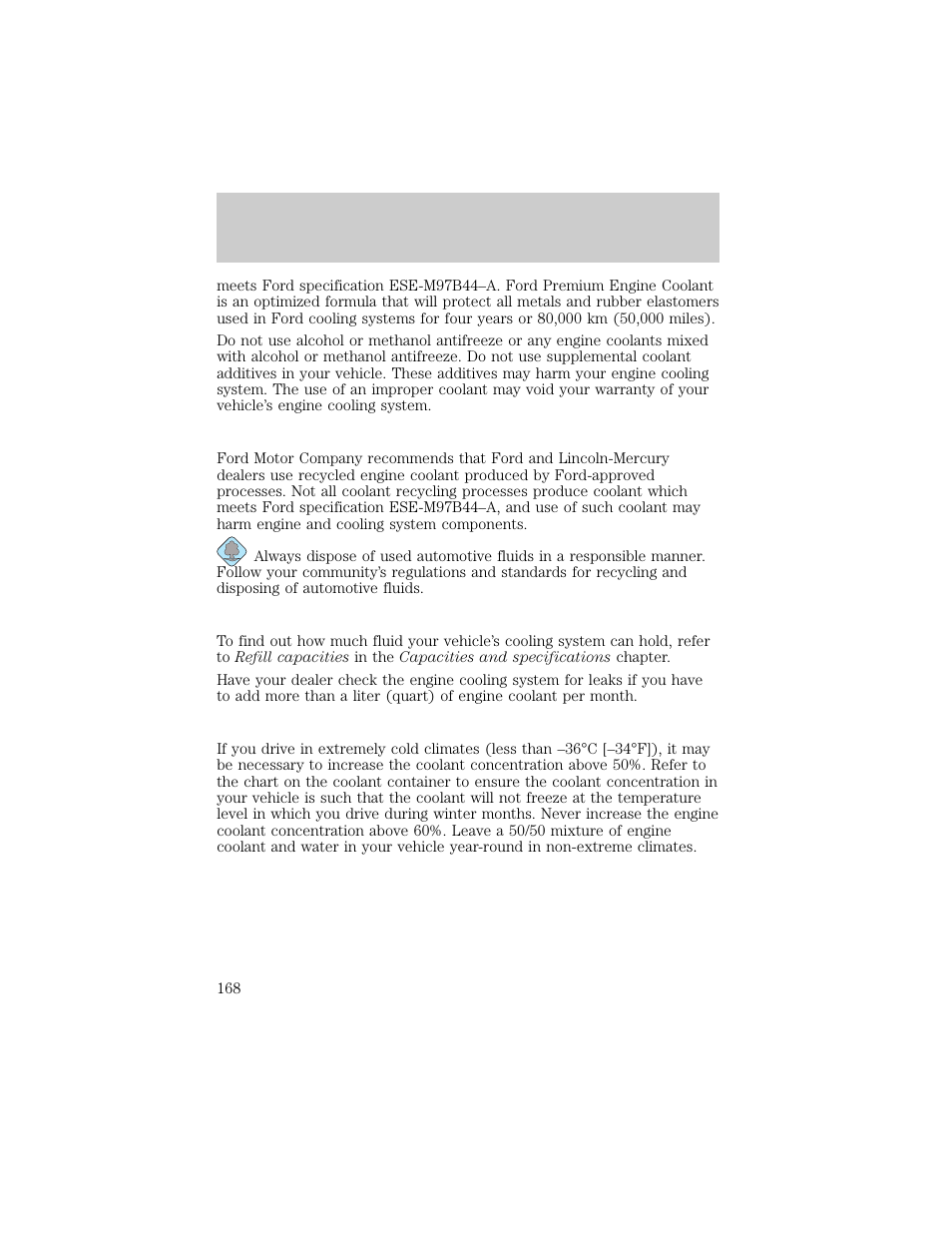 Maintenance and care | FORD 1998 Explorer User Manual | Page 168 / 210