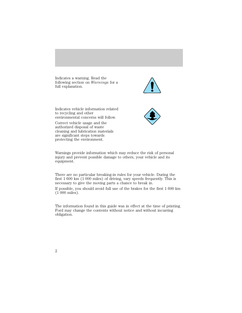 Introduction | FORD 1998 Explorer User Manual | Page 2 / 210